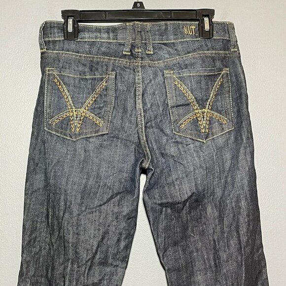 Kut Kloth Bootcut Jeans Women Size 8 Blue Dark Bootleg Cowboy Western Cowgirl - Picture 4 of 10